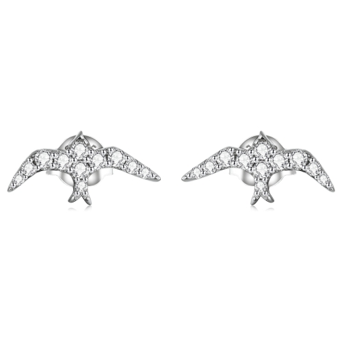 

S925 Sterling Silver Mini Swallow Ear Stud Women Earrings