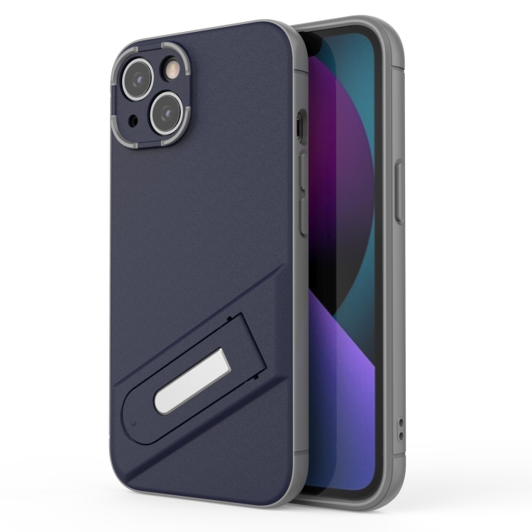 

Invisible Holder TPU + PC Phone Case For iPhone 13(Blue)