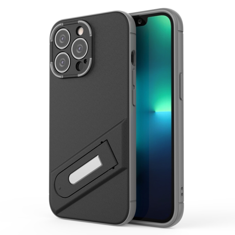 

Invisible Holder TPU + PC Phone Case For iPhone 13 Pro(Black)