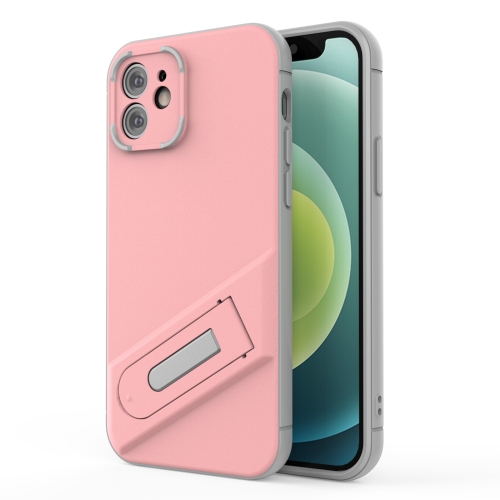 

Invisible Holder TPU + PC Phone Case For iPhone 12(Pink)