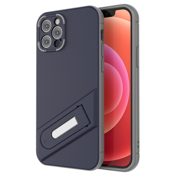 

Invisible Holder TPU + PC Phone Case For iPhone 12 Pro(Blue)
