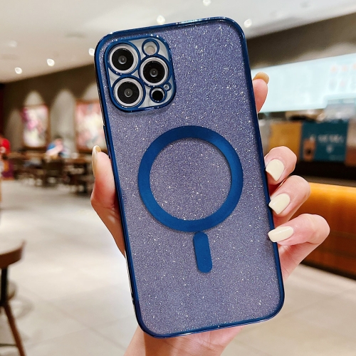 

Electroplating Magsafe Magnetic Glitter Powder Phone Case For iPhone 11 Pro(Blue)