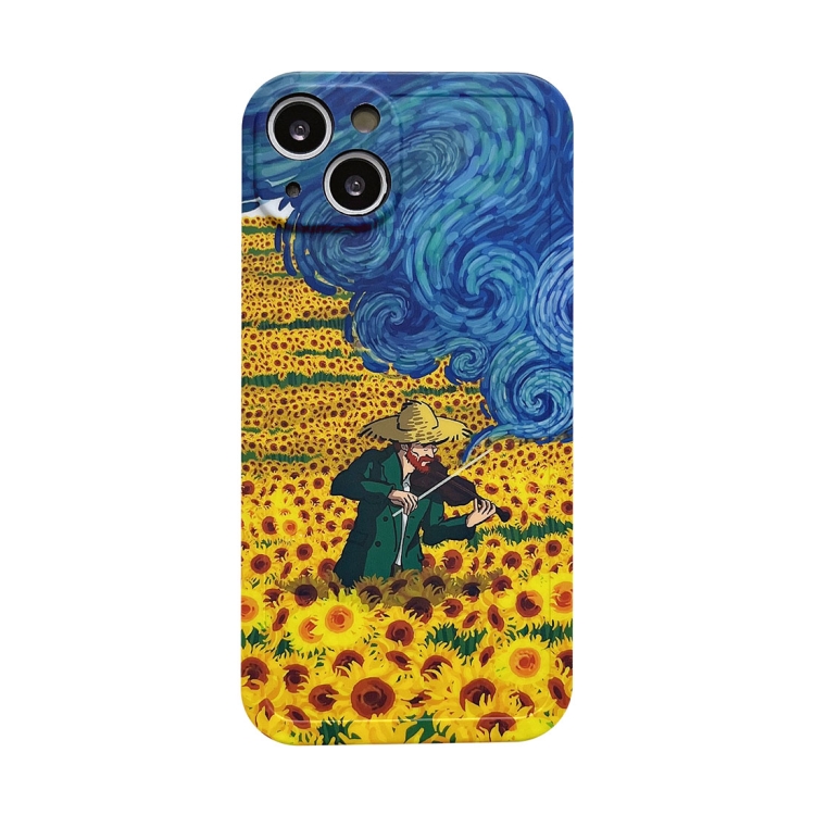 

Oil Painting TPU Phone Case For iPhone 13(Sunflower)