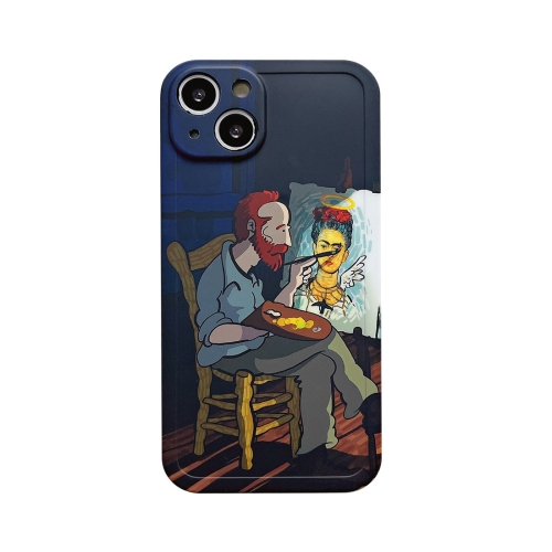 

Oil Painting TPU Phone Case For iPhone 13(Old People)