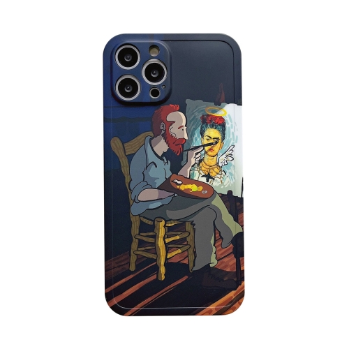 

Oil Painting TPU Phone Case For iPhone 13 Pro(Old People)