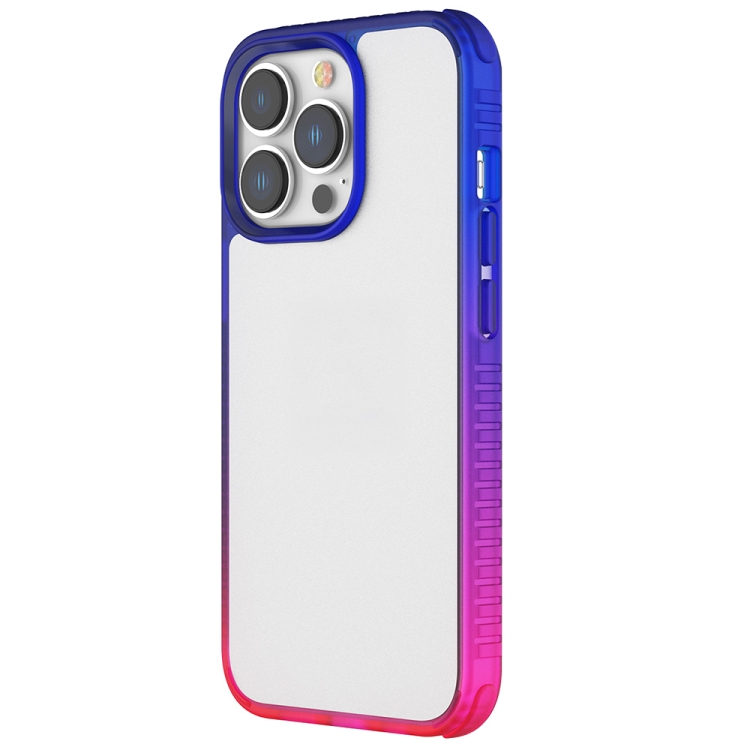 

Colorful Gradient TPU + PC Phone Case For iPhone 13 Pro(Blue Red)