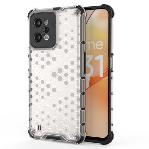 

For OPPO Realme C31 4G Shockproof Honeycomb PC + TPU Protective Case(White)