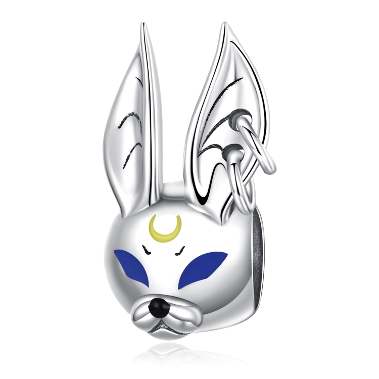 

S925 Sterling Silver Punk Rabbit Beads DIY Bracelet Necklace Accessories