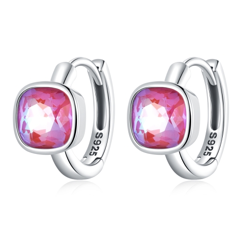 

S925 Sterling Silver Mocha Fluorescent Ear Buckle Women Earrings