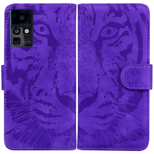 For Infinix Zero X Neo / X6810 Tiger Embossed Leather Phone Case(Purple)