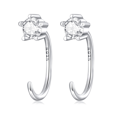 

S925 Sterling Silver Sparkling Ear Hook Women Earrings