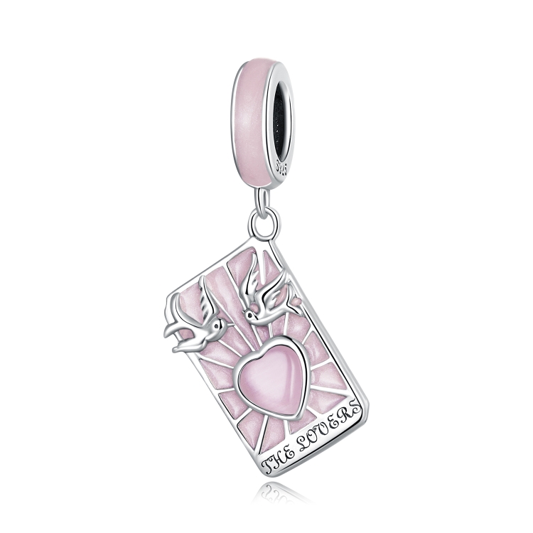 

S925 Sterling Silver Tarot Lover Pendant DIY Bracelet Necklace Accessories
