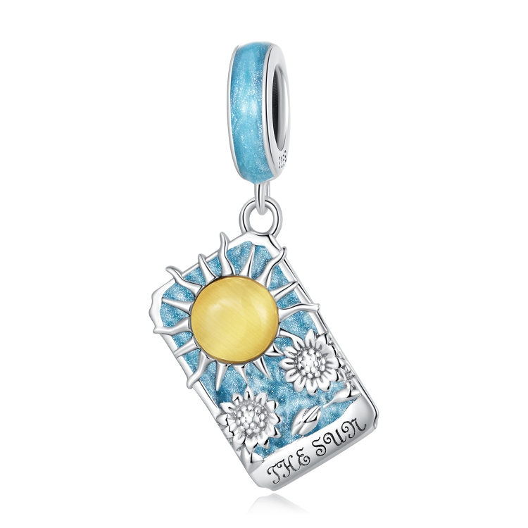 

S925 Sterling Silver Tarot Sun Pendant DIY Bracelet Necklace Accessories