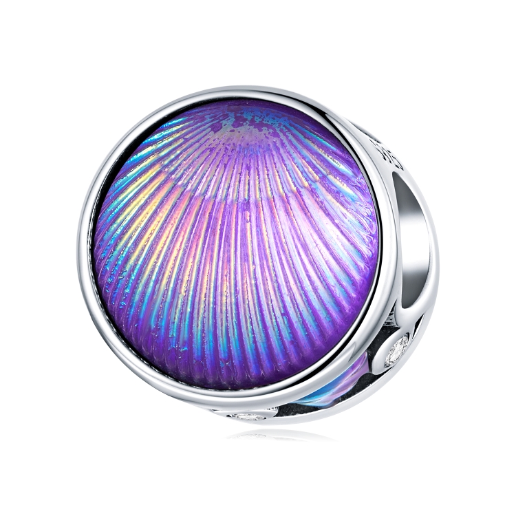 

S925 Sterling Silver Purple Shell Beads DIY Bracelet Necklace Accessories
