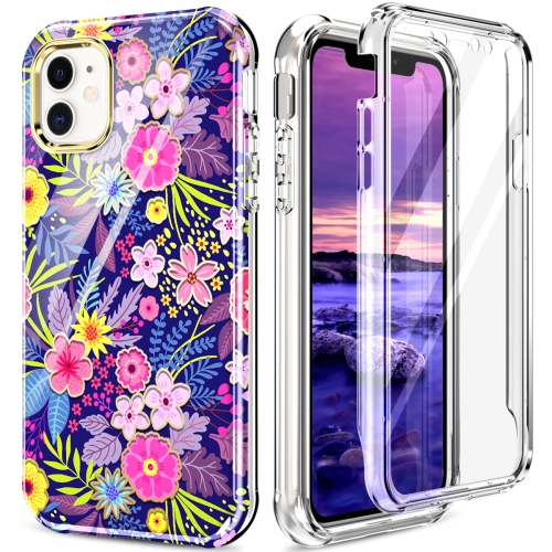 

For iPhone 11 360 Full Body Painted Phone Case (Flowers L08)