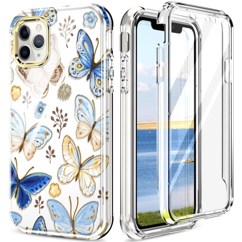 

360 Full Body Painted Phone Case For iPhone 11 Pro(Butterflies L10)