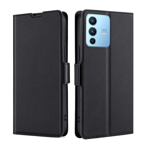 

For vivo S12 Pro 5G / V23 Pro Ultra-thin Voltage Side Buckle Leather Phone Case(Black)