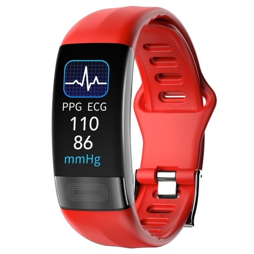 

P11 Plus 0.96 inch Screen ECG+HRV Smart Health Bracelet, Support Body Temperature, Dynamic Heart Rate, ECG Monitoring, Blood Oxygen Monitor(Red)