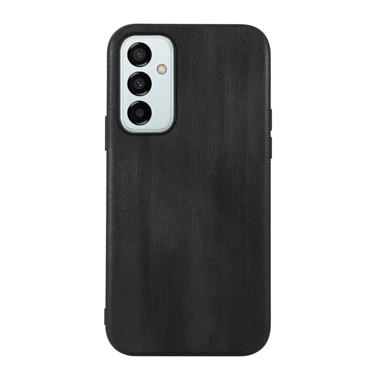 

For Samsung Galaxy M23 / F23 5G Yellow Cow Texture PU Phone Case(Black)