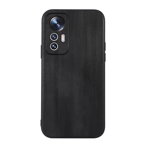 

For Xiaomi 12 Lite Yellow Cow Texture PU Phone Case(Black)