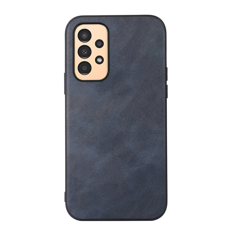 

For Samsung Galaxy A13 4G Cowhide Texture PU Phone Case(Blue)