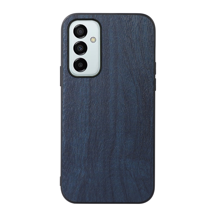 

For Samsung Galaxy M23 / F23 5G Wood Texture PU Phone Case(Blue)