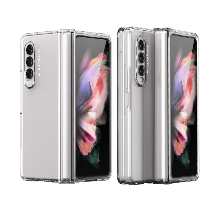 

For Samsung Galaxy Z Fold3 5G 360 Full Body Hinge Flip Phone Case(Transparent)