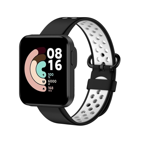 

For Xiaomi Redmi Watch 2 Two-color Silicone Watch Band(Black White)