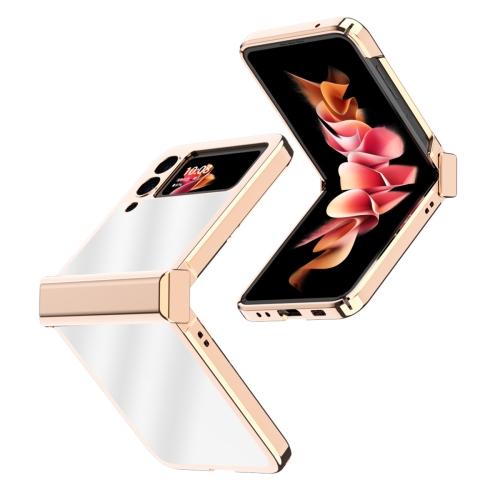 

Electroplating Mirror Hinge Phone Case For Samsung Galaxy Z Flip3 5G(Rose Gold)