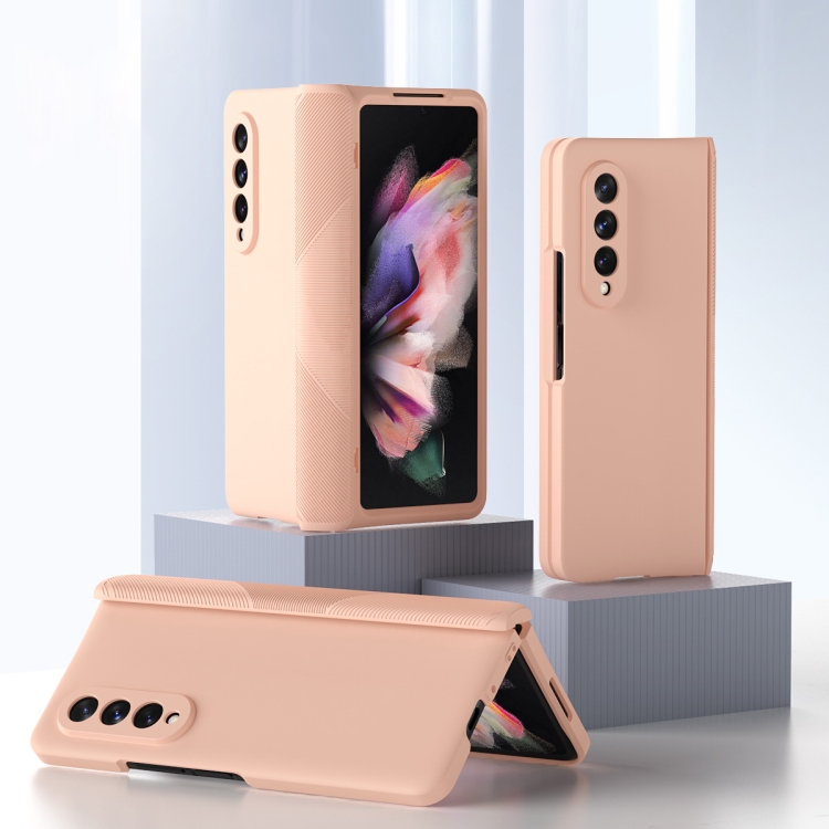 

For Samsung Galaxy Z Fold3 5G 360 Full Body Armor Hinge Flip Phone Case(Pink)