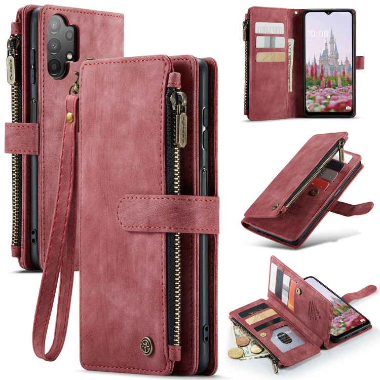 

For Samsung Galaxy A13 4G CaseMe C30 Multifunctional Phone Leather Case(Red)