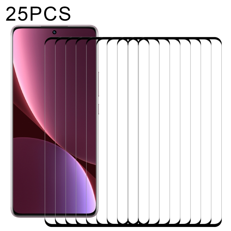 

25 PCS 3D Curved Edge Full Screen Tempered Glass Film For Xiaomi 12 Lite