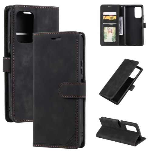 

For Xiaomi Redmi Note 11 4G/11S Global Skin Feel Anti-theft Brush Leather Phone Case(Black)