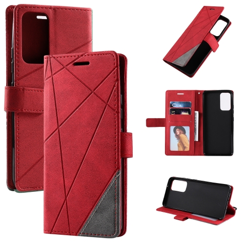 

For Xiaomi Redmi Note 11 Pro Skin Feel Splicing Leather Phone Case(Red)