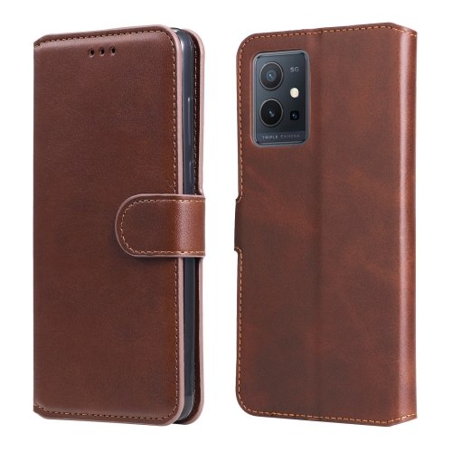 

For vivo Y55 5G / Y75 5G / T1 5G Classic Calf Texture Flip Leather Case(Brown)