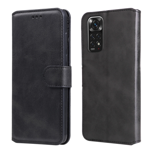 

For Xiaomi Redmi Note 11 Global / Note 11S Classic Calf Texture Flip Leather Case(Black)