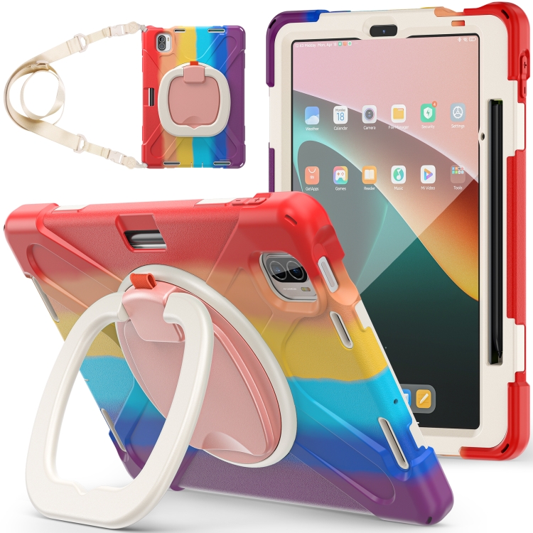 

For Xiaomi Pad 5 / Pad 5 Pro Silicone + PC Tablet Protective Case(Colorful Red)