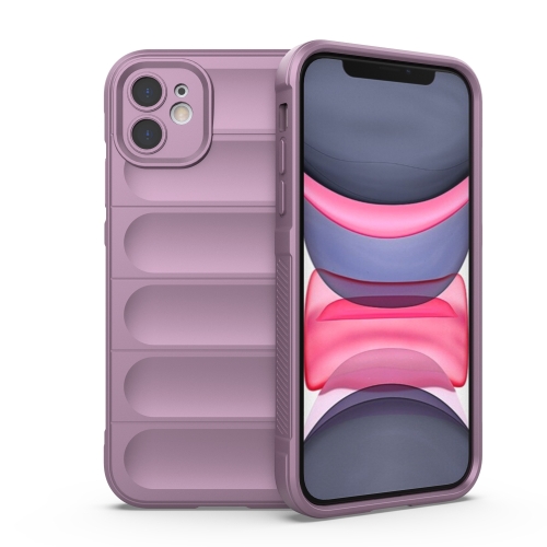 

For iPhone 11 Magic Shield TPU + Flannel Phone Case (Purple)