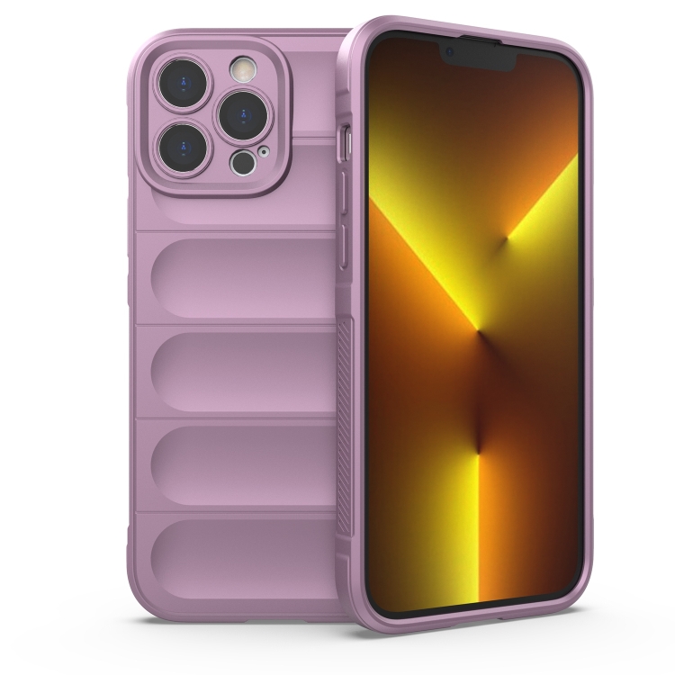 

Magic Shield TPU + Flannel Phone Case For iPhone 13 Pro Max(Purple)