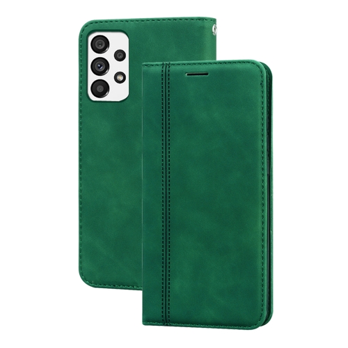 

For Samsung Galaxy A23 / M23 / F23 Frosted Business Magnetic Flip Leather Phone Case(Green)