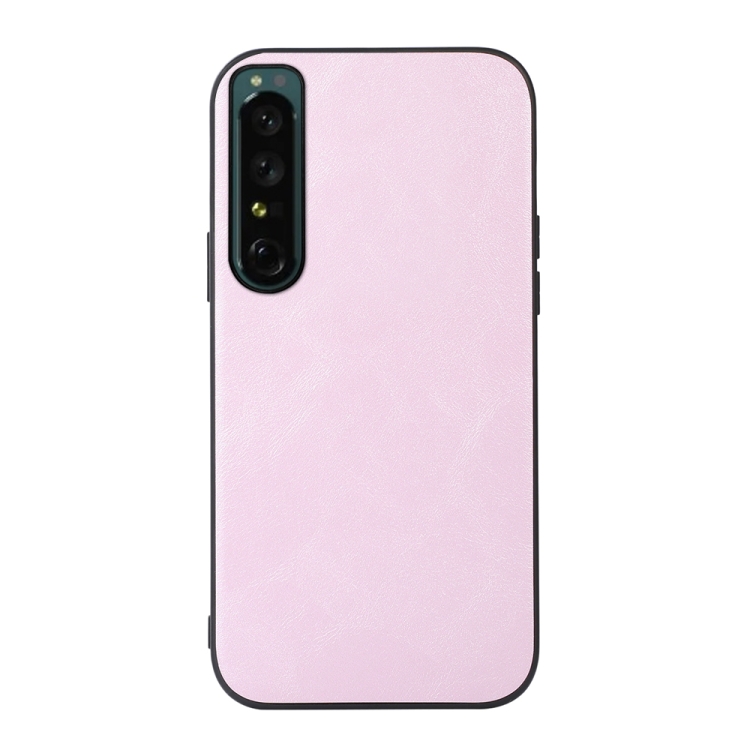 

For Sony Xperia 1 IV Cowhide Texture PU Phone Case(Pink)
