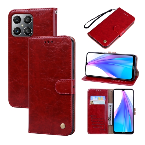 

For Honor X8 / X30i Oil Wax Texture Leather Phone Case(Red)