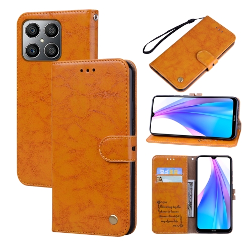 

For Honor X8 / X30i Oil Wax Texture Leather Phone Case(Yellow)