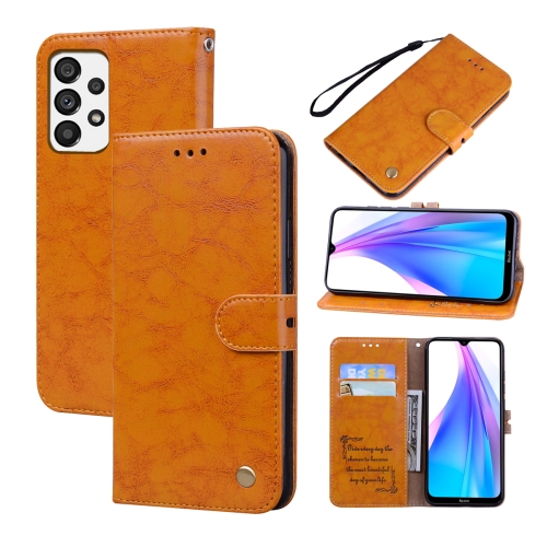 

For Samsung Galaxy A23 / M23 / F23 Oil Wax Texture Leather Phone Case(Yellow)