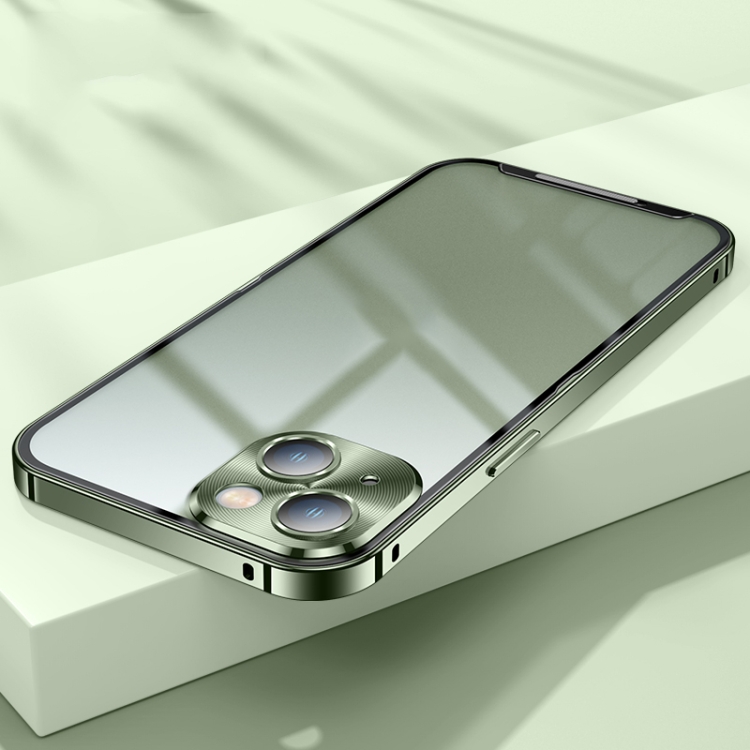 

Frosted Metal Phone Case For iPhone 13(Green)