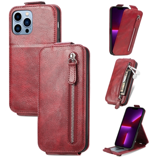 

Zipper Leather Phone Case For iPhone 11 Pro Max(Red)