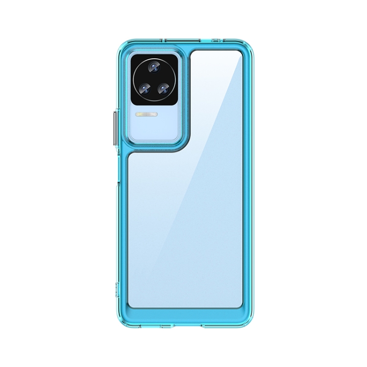 

For Xiaomi Poco F4 Colorful Series Acrylic + TPU Phone Case(Transparent Blue)
