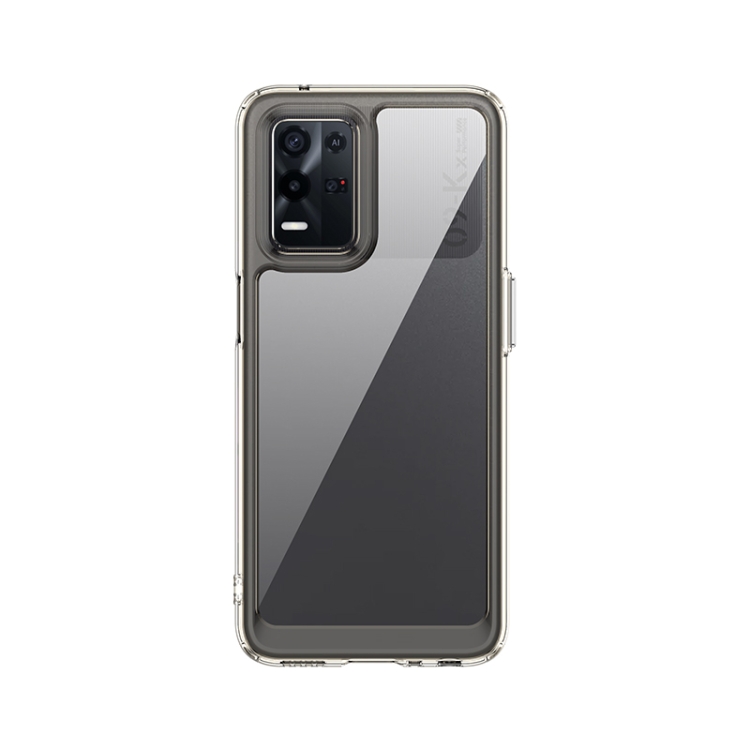 

For OPPO Realme 8 5G Colorful Series Acrylic + TPU Phone Case(Transparent Black)