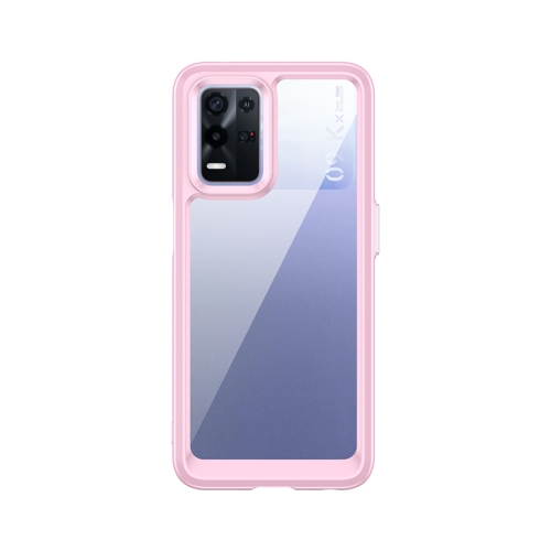 

For OPPO Realme 8S 5G Colorful Series Acrylic + TPU Phone Case(Pink)