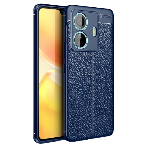 

For vivo S15e Litchi Texture TPU Shockproof Case(Blue)